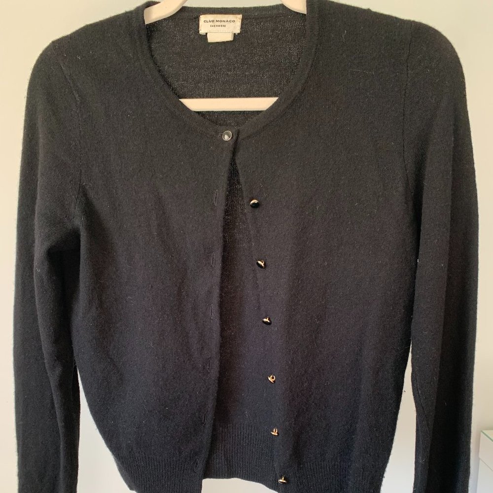 Black Cashmere Cardigan